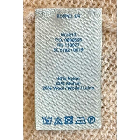 Boden Women's Light Pink Mixed Mohair Wool Blend Open Front Cardigan Sweater 10 - Picture 5 of 9